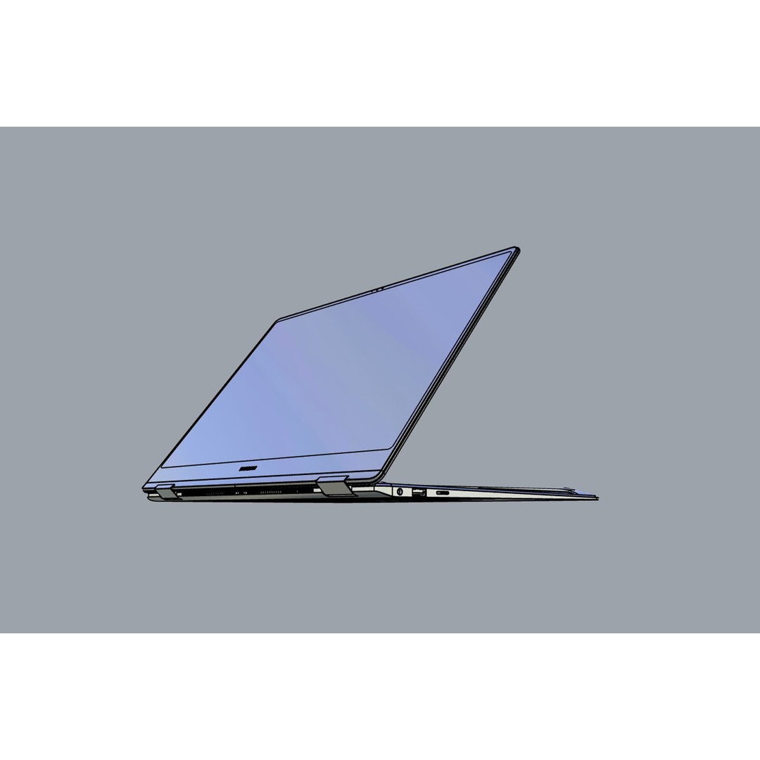 SAMSUNG Galaxy Book4 Pro 360 3D Model – Realistic Laptop Asset, FBX, OBJ