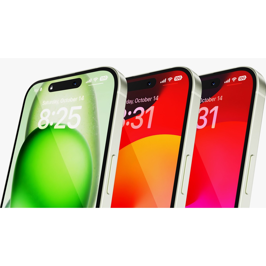 Apple iPhone 15 & 15 Plus Green 3D Model – Detailed PBR Asset, FBX, OBJ - View 11