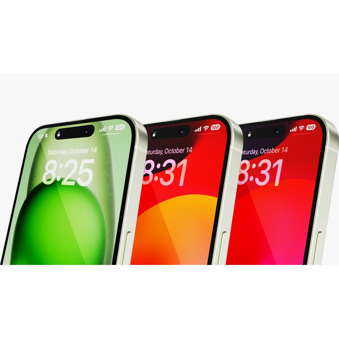 Apple iPhone 15 & 15 Plus Green 3D Model – Detailed PBR Asset, FBX, OBJ - View 12