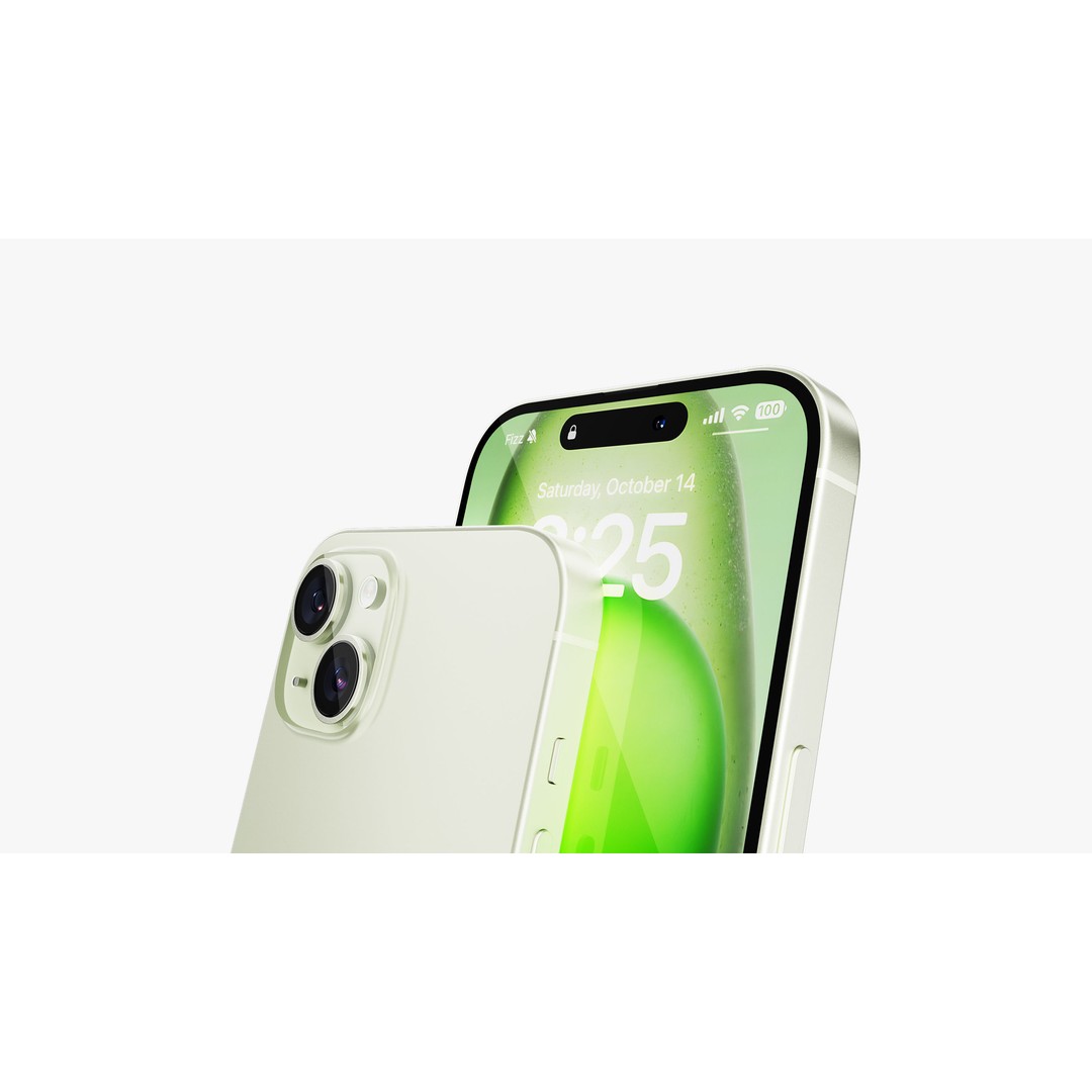Apple iPhone 15 & 15 Plus Green 3D Model – Detailed PBR Asset, FBX, OBJ - View 17