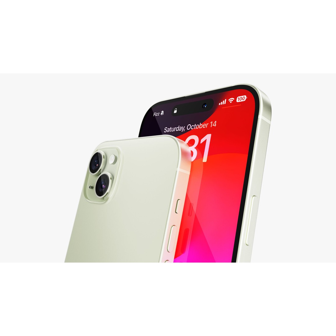 Apple iPhone 15 & 15 Plus Green 3D Model – Detailed PBR Asset, FBX, OBJ - View 29