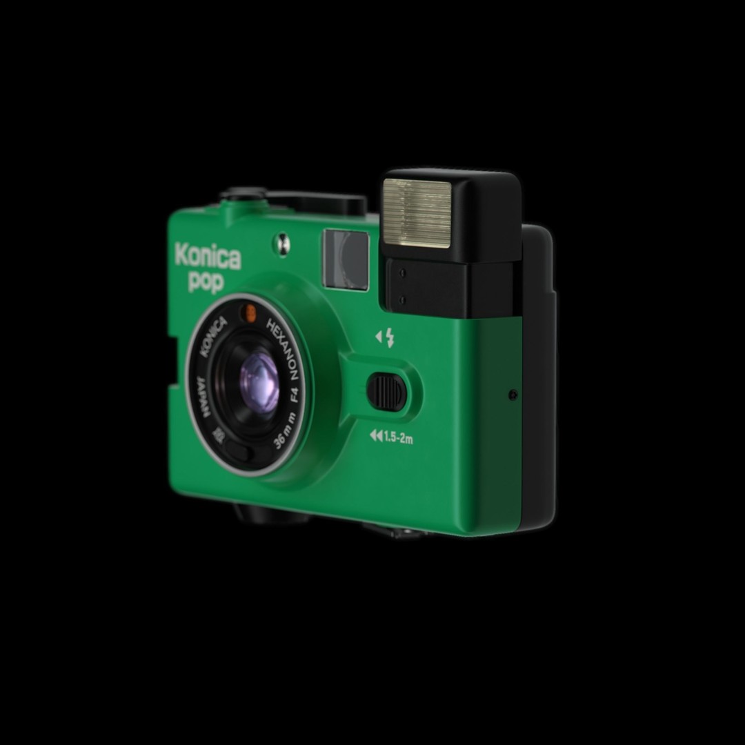 Konica Pop 3D Model – Low Poly Vintage Camera, FBX & OBJ Formats - View 6