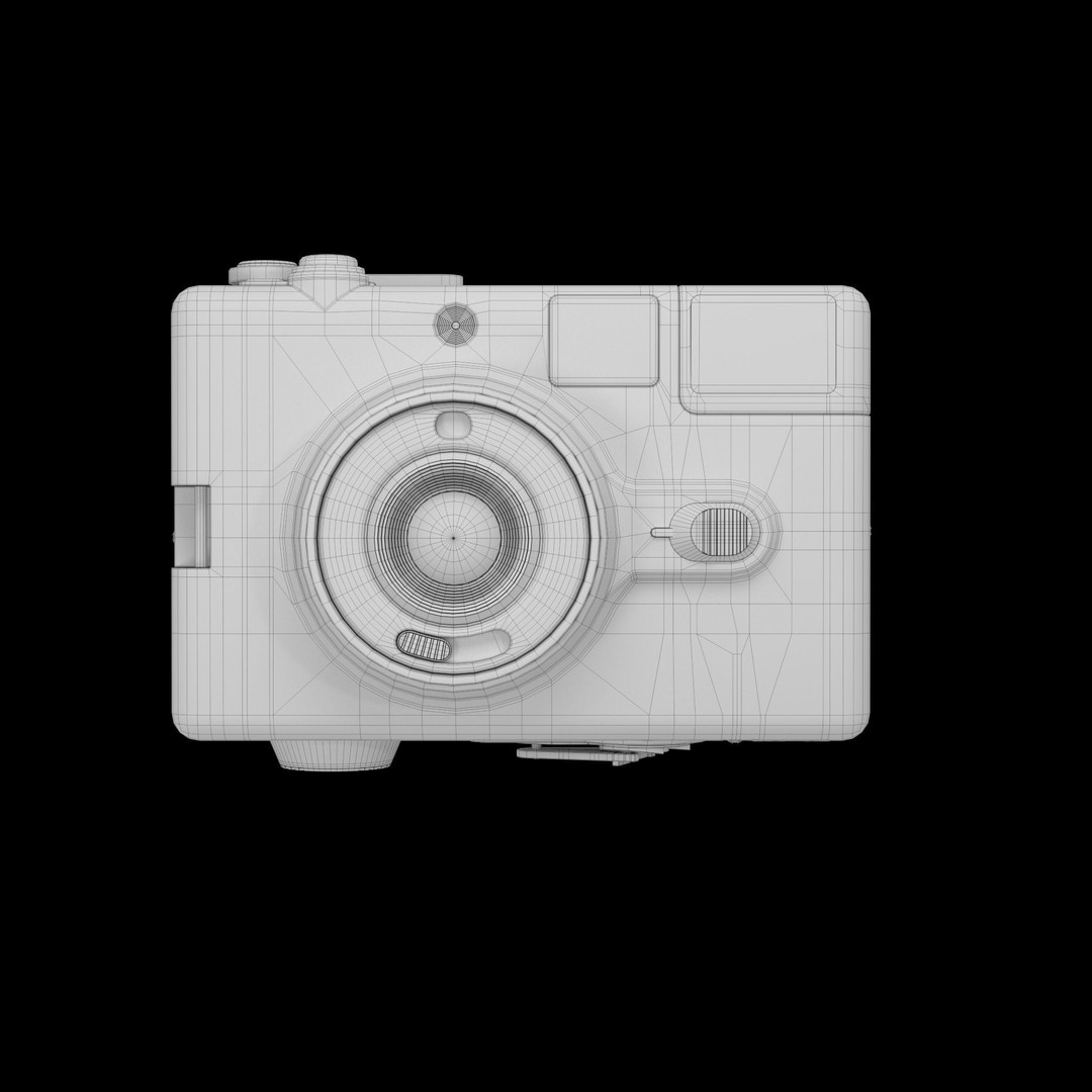Konica Pop 3D Model – Low Poly Vintage Camera, FBX & OBJ Formats - View 8