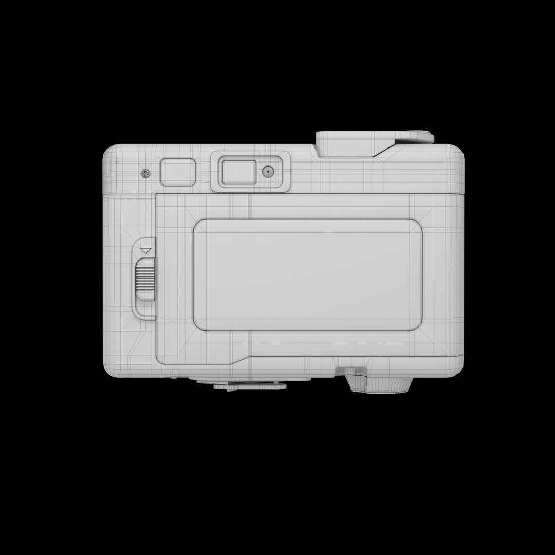 Konica Pop 3D Model – Low Poly Vintage Camera, FBX & OBJ Formats - View 9