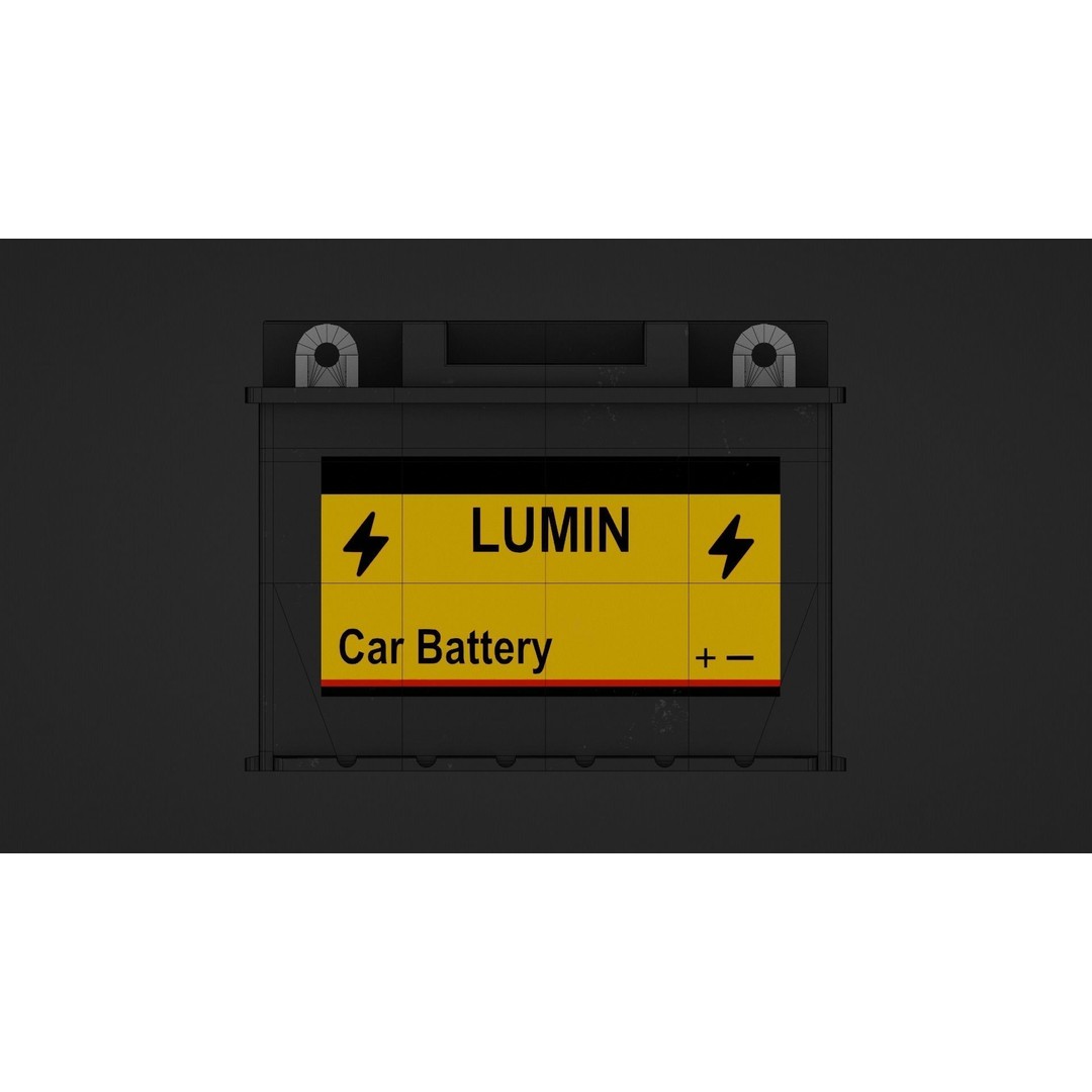Car Battery 3D Model – Low Poly PBR Asset, FBX, OBJ, Blender - View 10