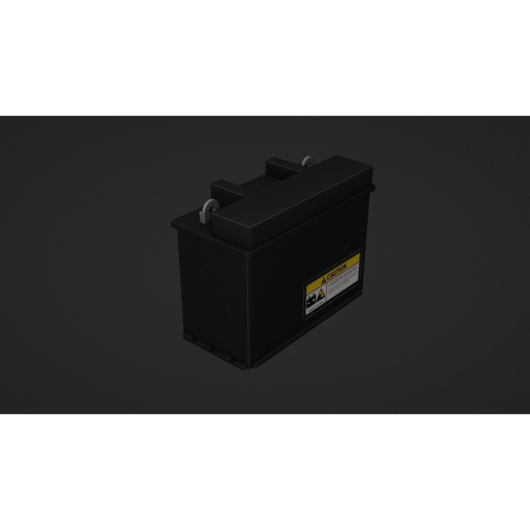 Car Battery 3D Model – Low Poly PBR Asset, FBX, OBJ, Blender - View 15