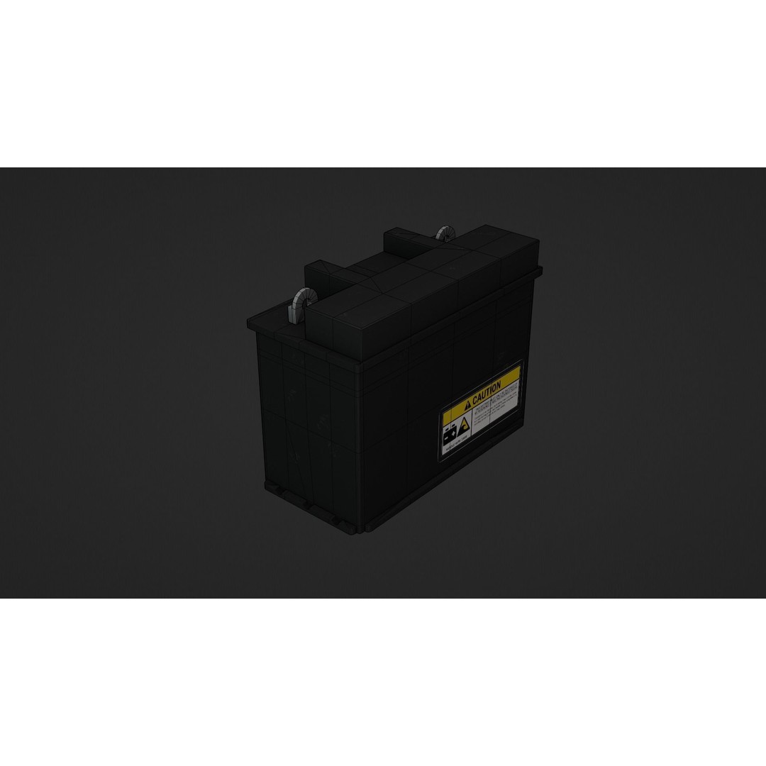 Car Battery 3D Model – Low Poly PBR Asset, FBX, OBJ, Blender - View 16