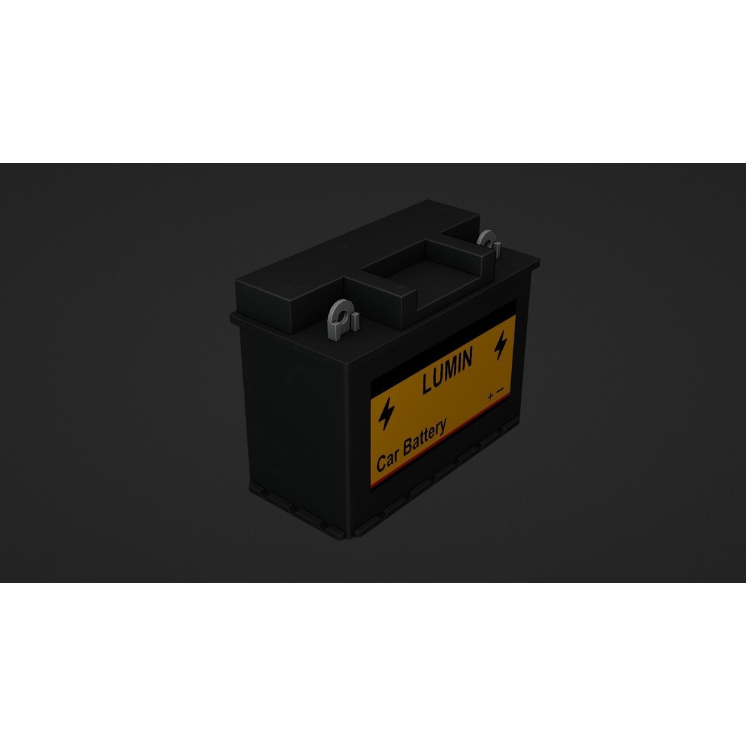 Car Battery 3D Model – Low Poly PBR Asset, FBX, OBJ, Blender - View 17