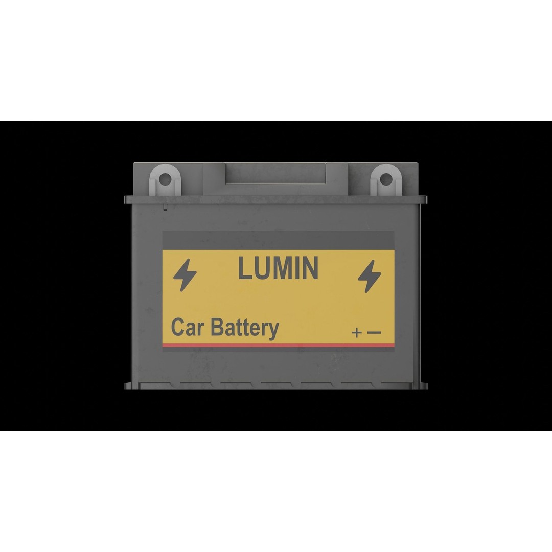 Car Battery 3D Model – Low Poly PBR Asset, FBX, OBJ, Blender - View 4