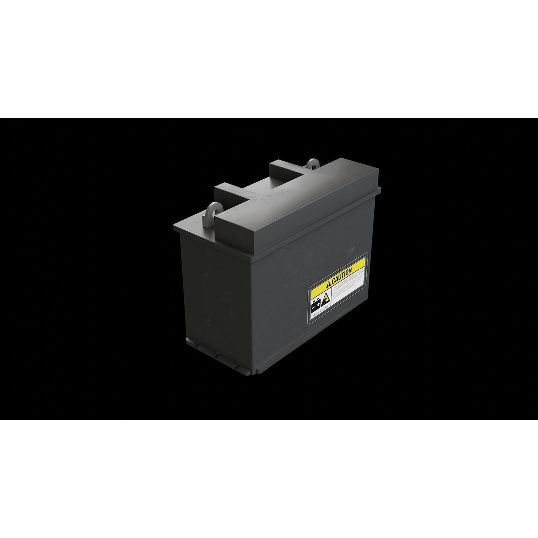 Car Battery 3D Model – Low Poly PBR Asset, FBX, OBJ, Blender - View 6