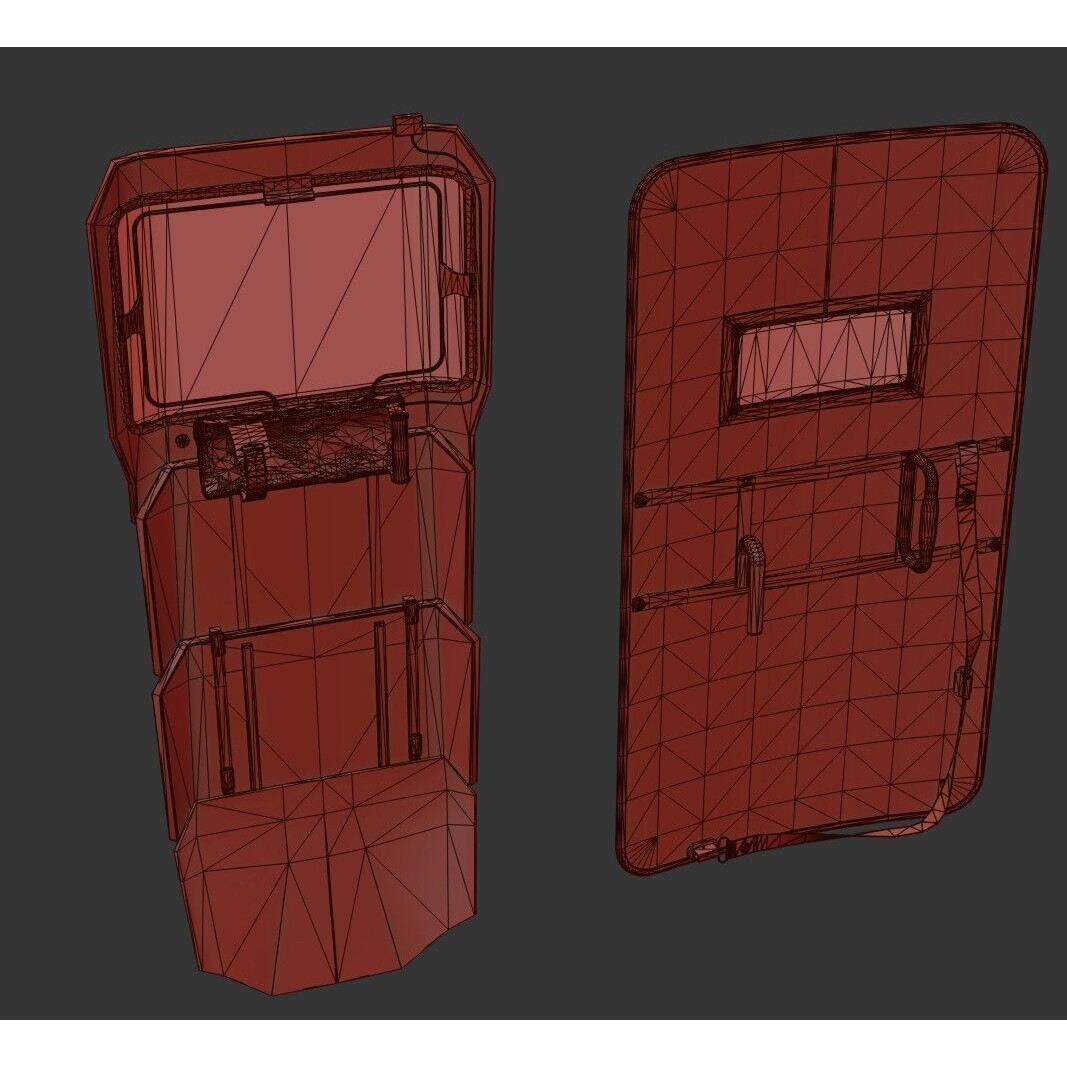 Tactical Arm Shield 3D Model – Low Poly PBR Game Asset, FBX