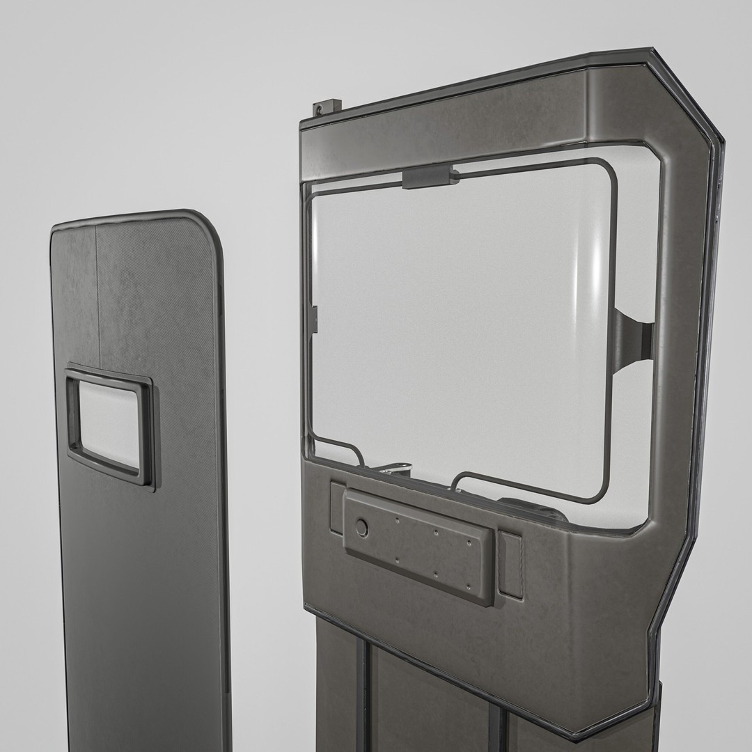 Tactical Arm Shield 3D Model – Low Poly PBR Game Asset, FBX - View 11