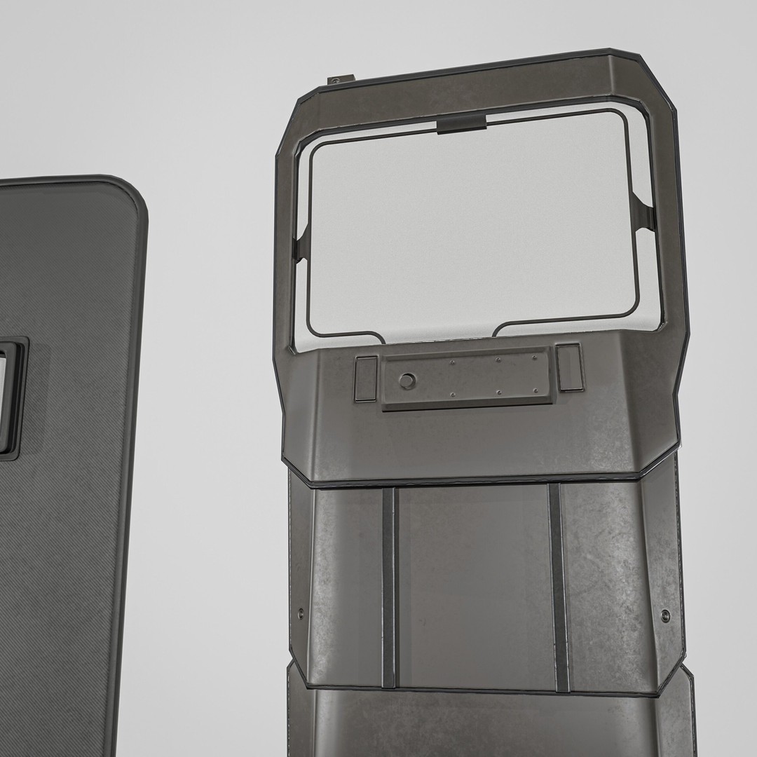 Tactical Arm Shield 3D Model – Low Poly PBR Game Asset, FBX - View 12