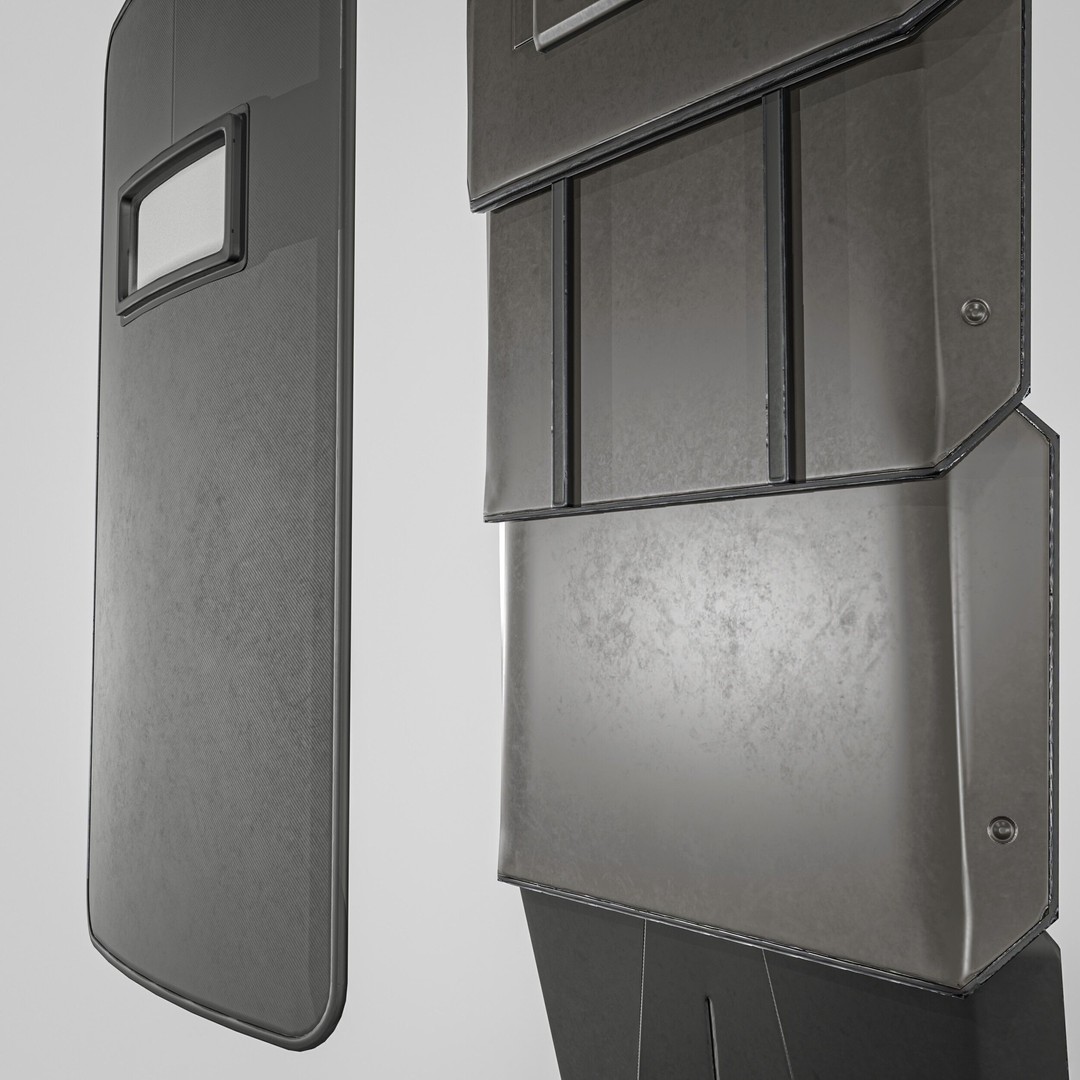 Tactical Arm Shield 3D Model – Low Poly PBR Game Asset, FBX - View 14