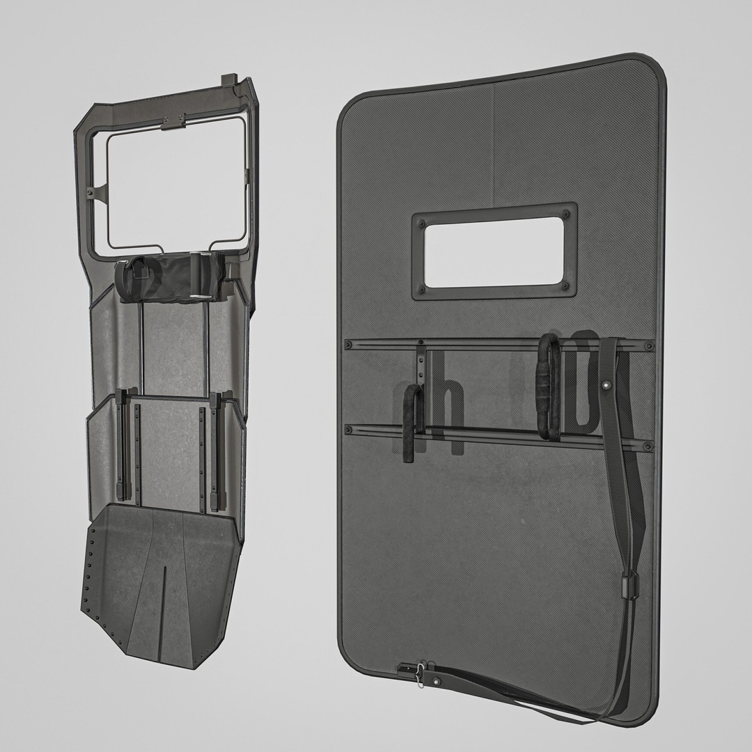 Tactical Arm Shield 3D Model – Low Poly PBR Game Asset, FBX - View 16