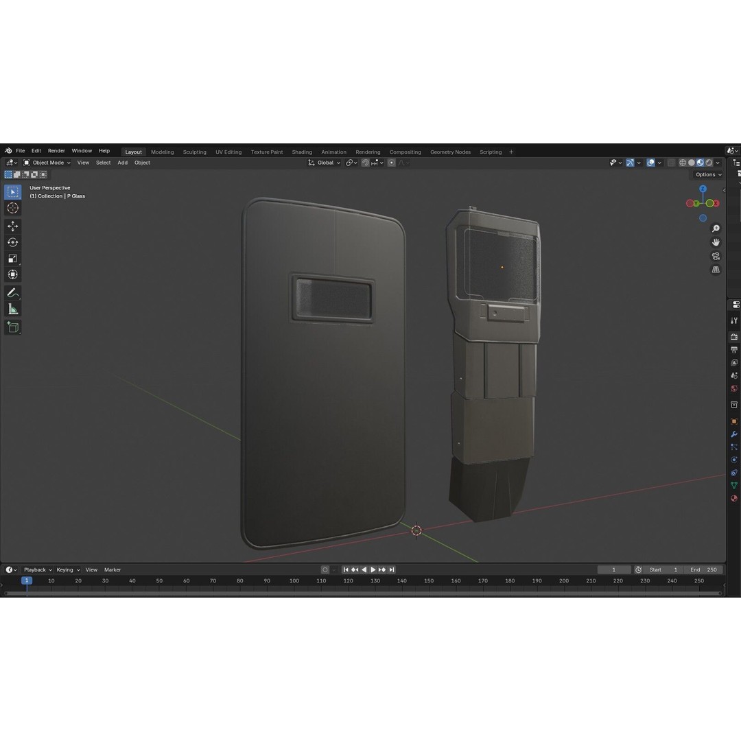 Tactical Arm Shield 3D Model – Low Poly PBR Game Asset, FBX - View 23