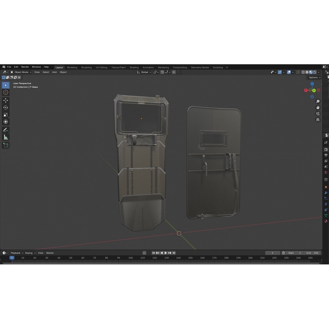 Tactical Arm Shield 3D Model – Low Poly PBR Game Asset, FBX - View 24