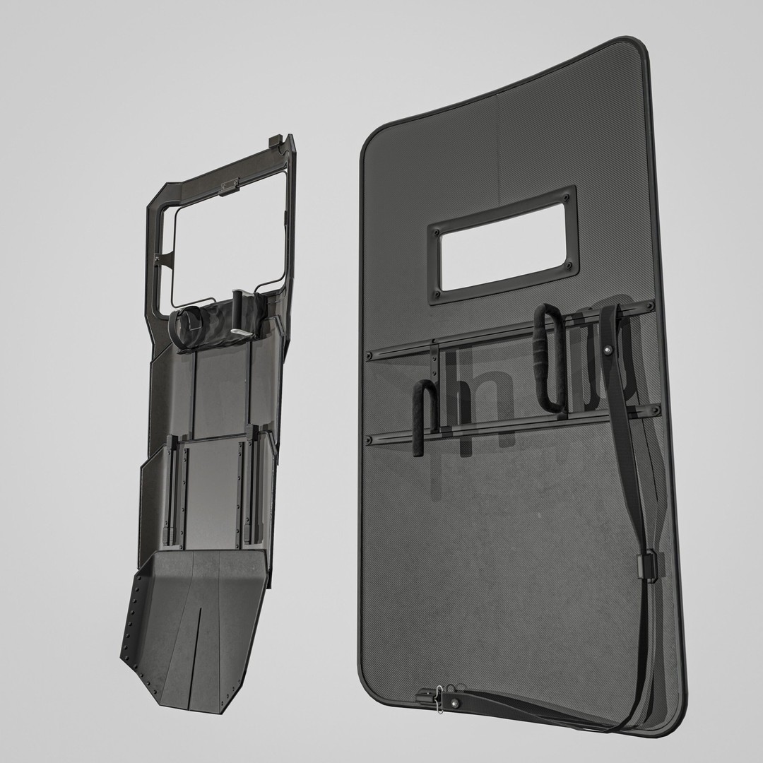 Tactical Arm Shield 3D Model – Low Poly PBR Game Asset, FBX - View 4