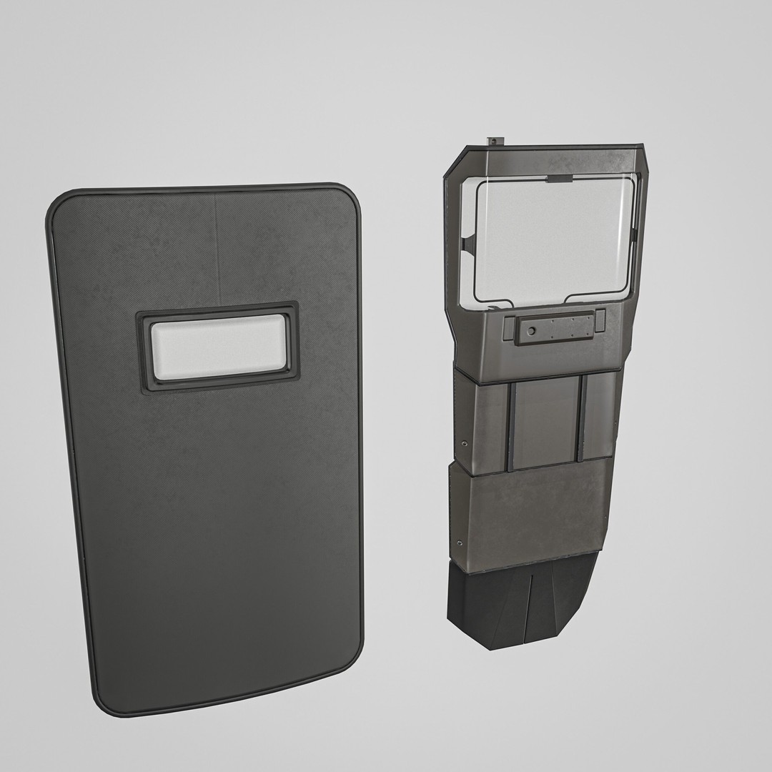 Tactical Arm Shield 3D Model – Low Poly PBR Game Asset, FBX - View 6