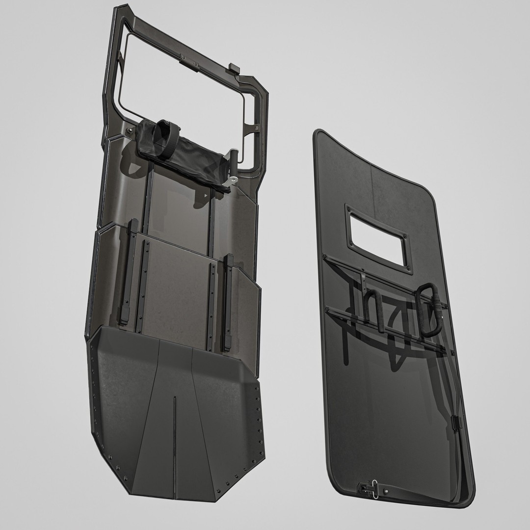 Tactical Arm Shield 3D Model – Low Poly PBR Game Asset, FBX - View 7