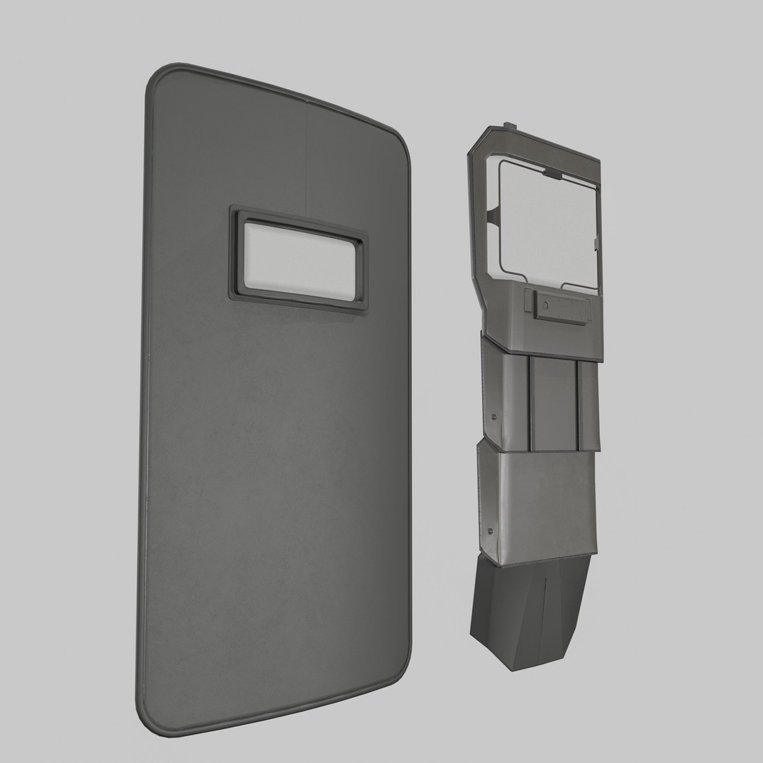 Tactical Arm Shield 3D Model – Low Poly PBR Game Asset, FBX - View 8