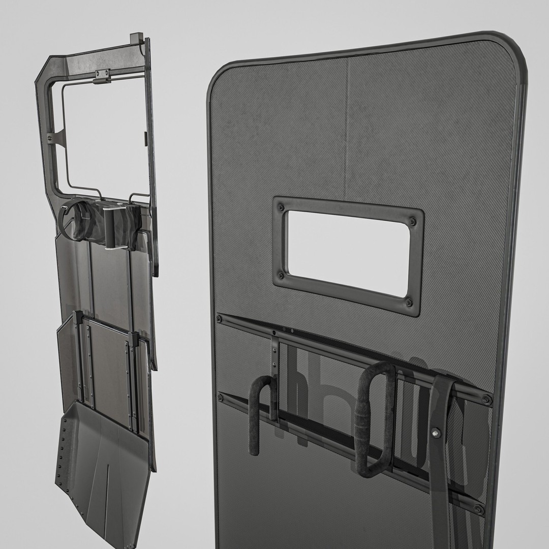 Tactical Arm Shield 3D Model – Low Poly PBR Game Asset, FBX - View 9