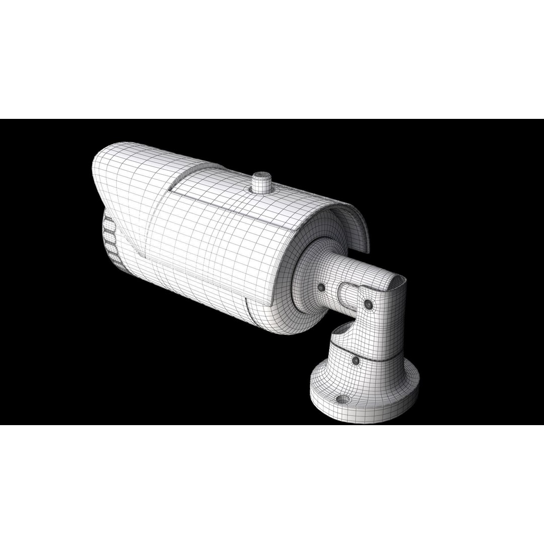 Infrared CCTV Camera 3D Model – High Poly PBR Asset, FBX & OBJ