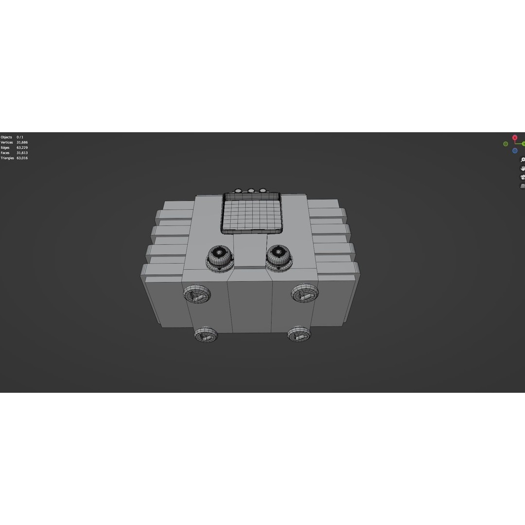 Vintage Retro Radio 3D Model – High Poly PBR Asset, FBX & OBJ