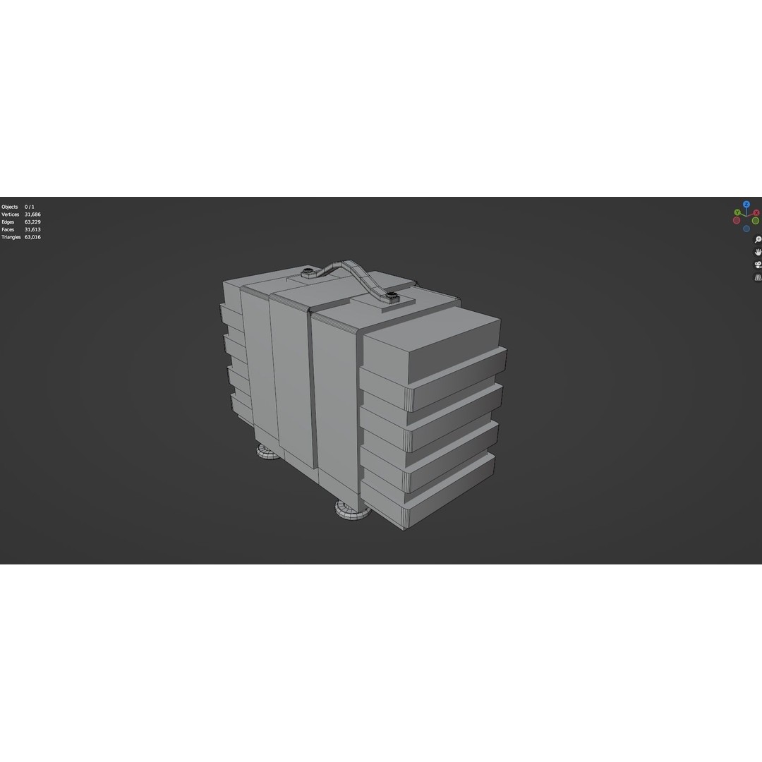 Vintage Retro Radio 3D Model – High Poly PBR Asset, FBX & OBJ - View 17
