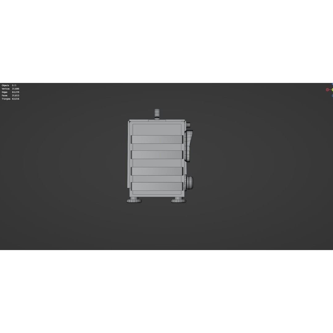 Vintage Retro Radio 3D Model – High Poly PBR Asset, FBX & OBJ - View 18