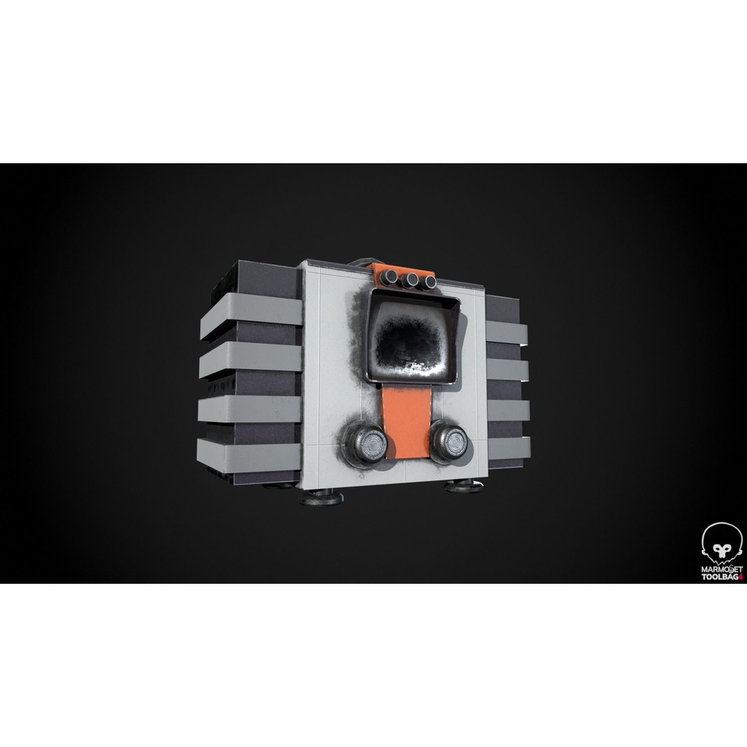 Vintage Retro Radio 3D Model – High Poly PBR Asset, FBX & OBJ - View 3