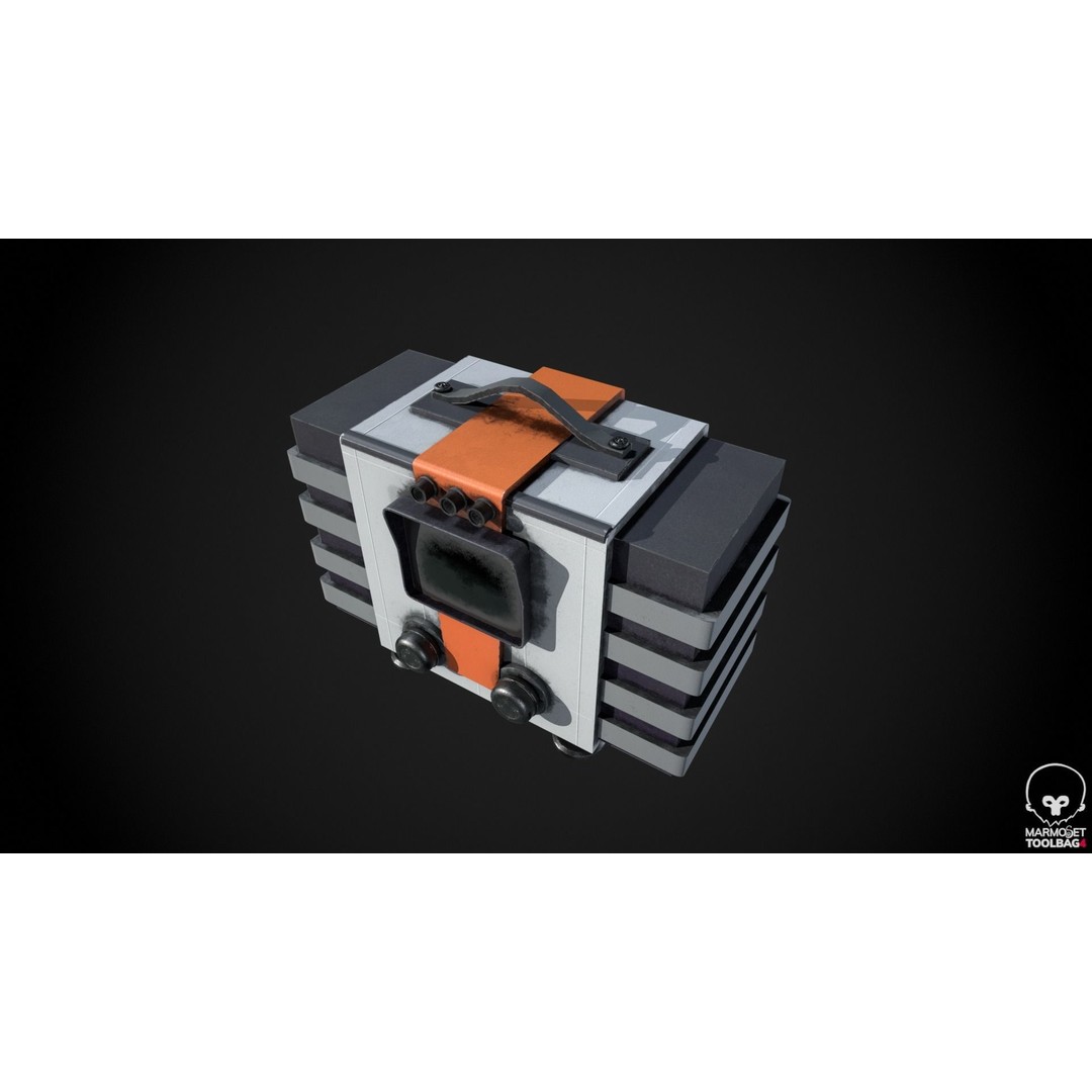 Vintage Retro Radio 3D Model – High Poly PBR Asset, FBX & OBJ - View 4
