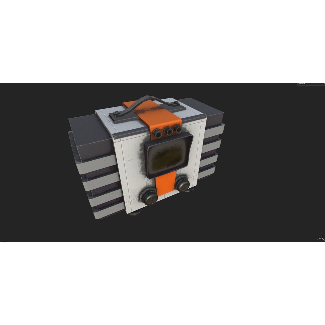 Vintage Retro Radio 3D Model – High Poly PBR Asset, FBX & OBJ - View 5