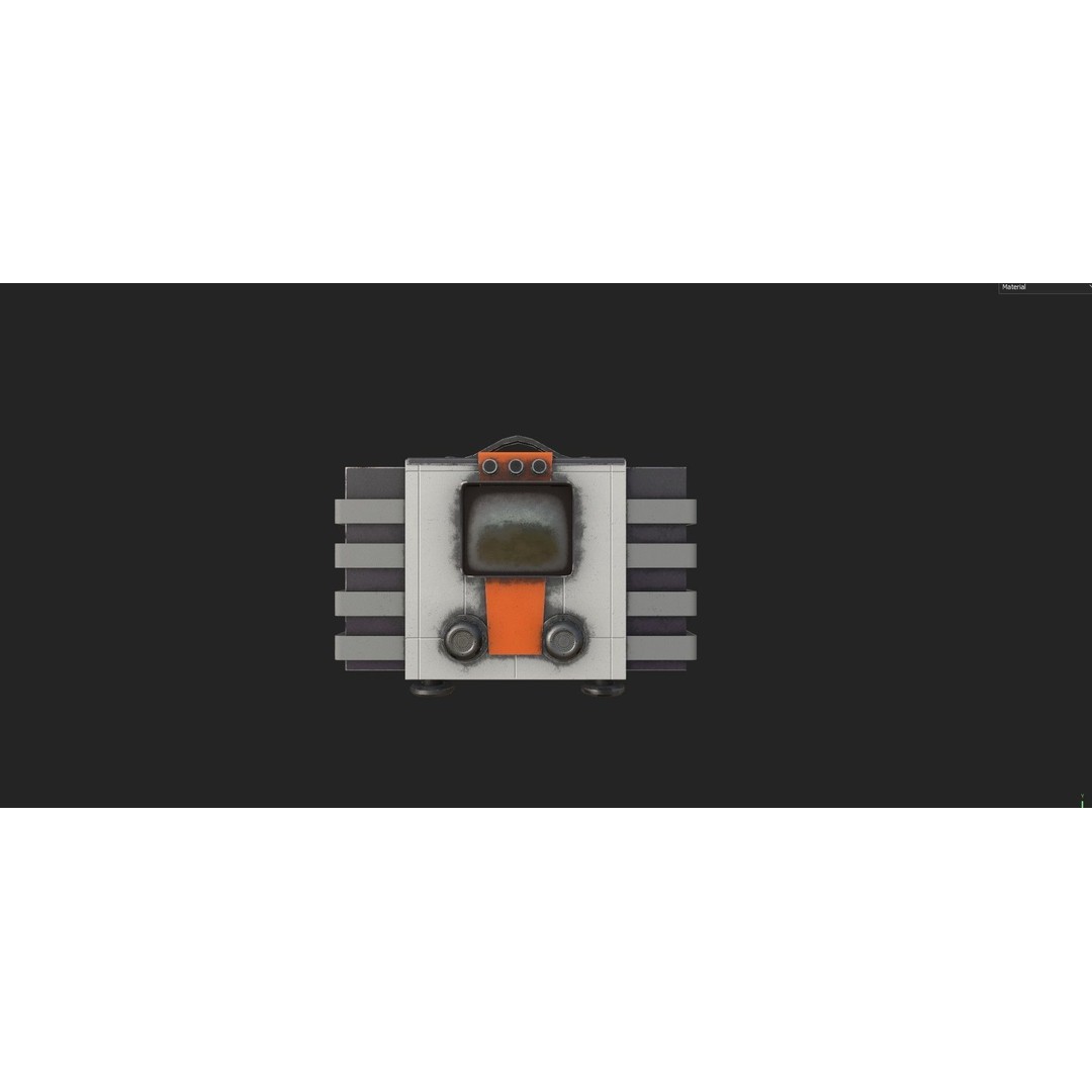 Vintage Retro Radio 3D Model – High Poly PBR Asset, FBX & OBJ - View 7