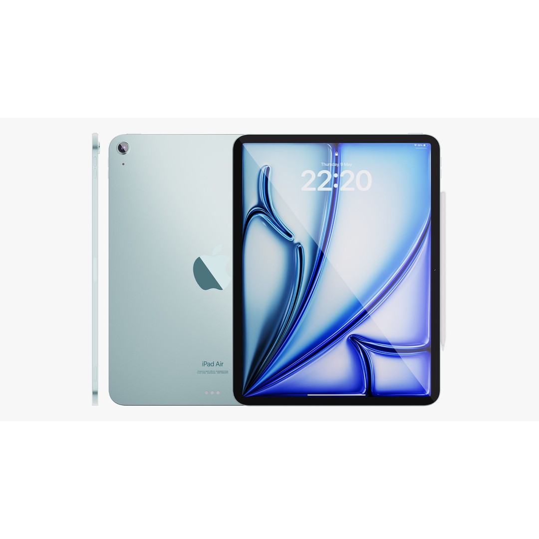 Apple iPad Air 3D Model – Detailed M2 Collection, PBR Textures, FBX - View 3