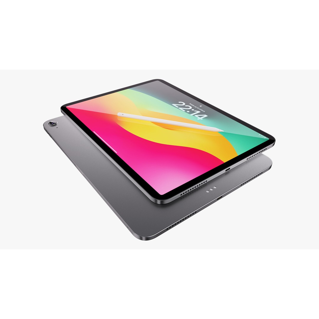 Apple iPad Air 3D Model – Detailed M2 Collection, PBR Textures, FBX - View 43