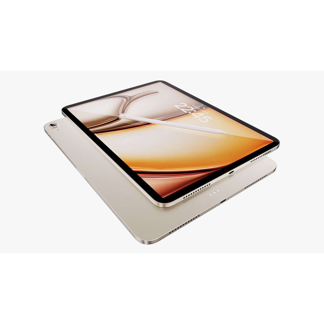 Apple iPad Air 3D Model – Detailed M2 Collection, PBR Textures, FBX - View 47