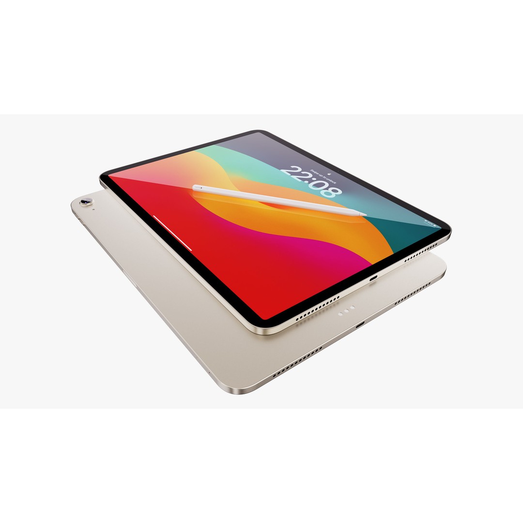 Apple iPad Air 3D Model – Detailed M2 Collection, PBR Textures, FBX - View 53