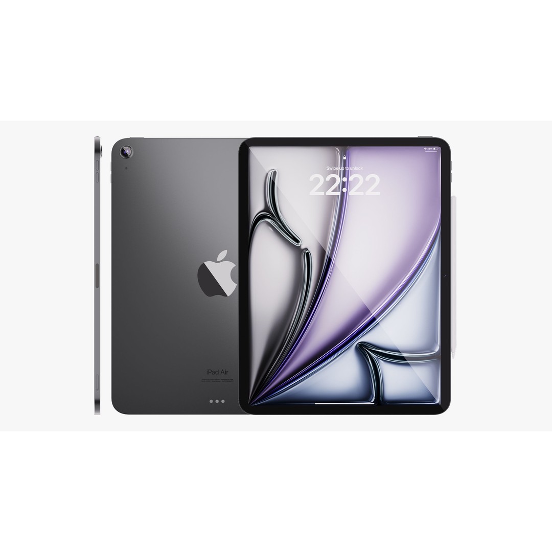 Apple iPad Air 3D Model – Detailed M2 Collection, PBR Textures, FBX - View 7