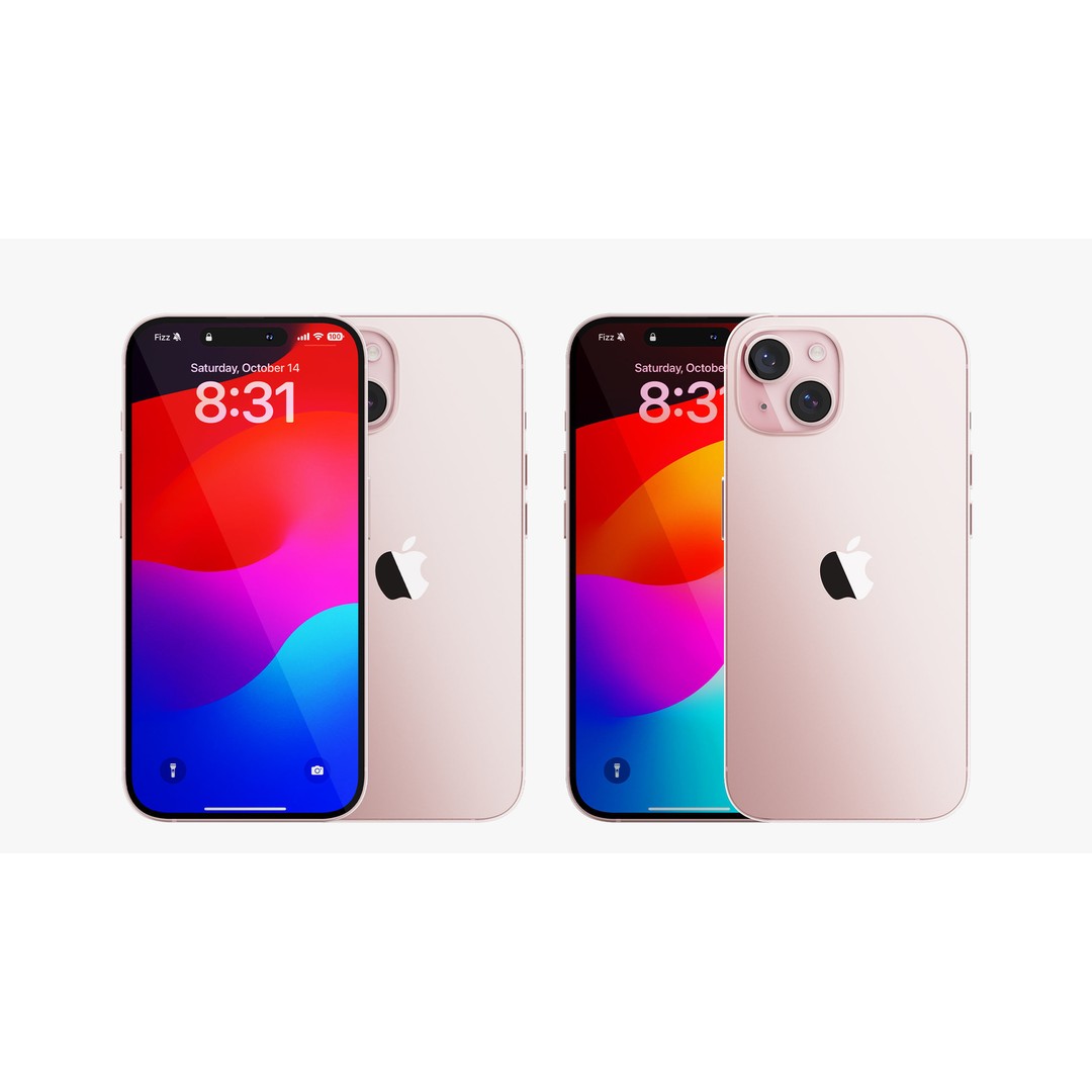 Apple iPhone 15 Pink 3D Model – High Poly PBR Asset, FBX, OBJ - View 10