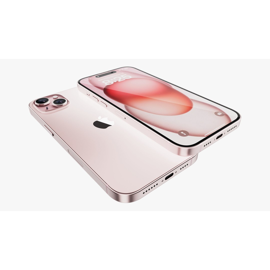 Apple iPhone 15 Pink 3D Model – High Poly PBR Asset, FBX, OBJ - View 16