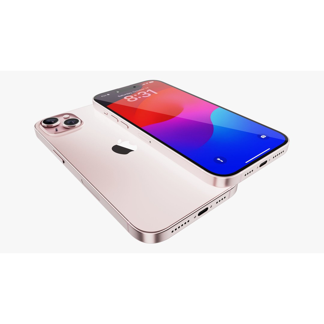 Apple iPhone 15 Pink 3D Model – High Poly PBR Asset, FBX, OBJ - View 32