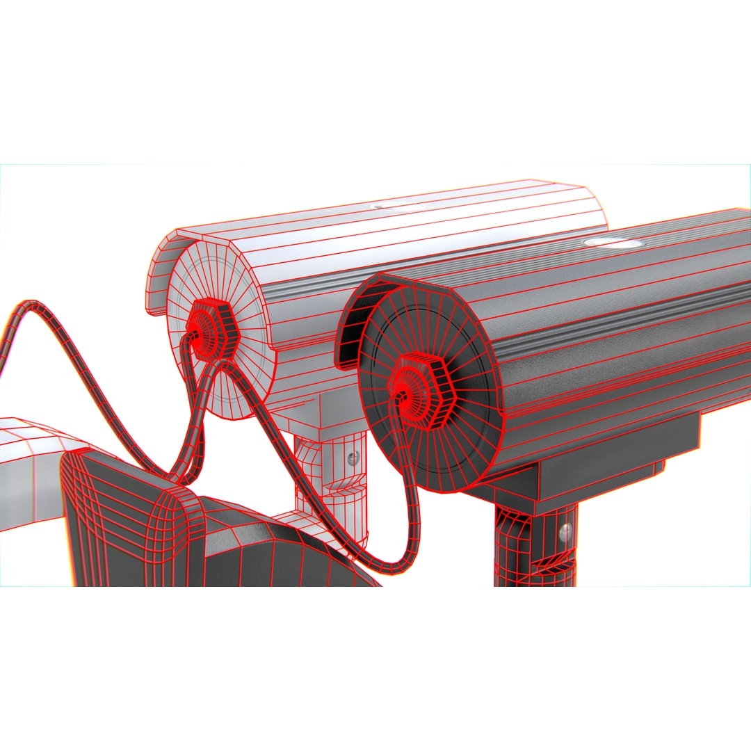 Security Camera 3D Model – Low Poly CCTV Surveillance Asset, Blender & FBX - View 13