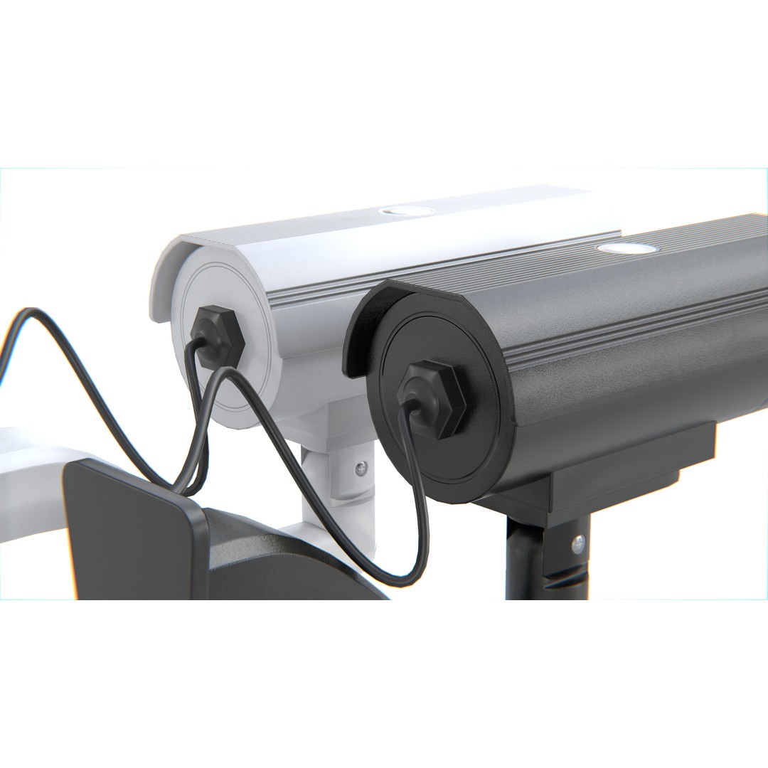 Security Camera 3D Model – Low Poly CCTV Surveillance Asset, Blender & FBX - View 7