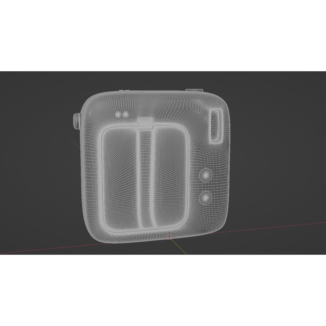 Matte White Instant Camera 3D Model – High Poly PBR Asset, FBX & OBJ - View 13