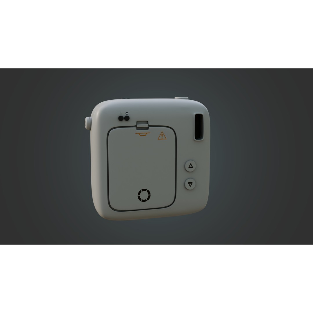 Matte White Instant Camera 3D Model – High Poly PBR Asset, FBX & OBJ - View 6
