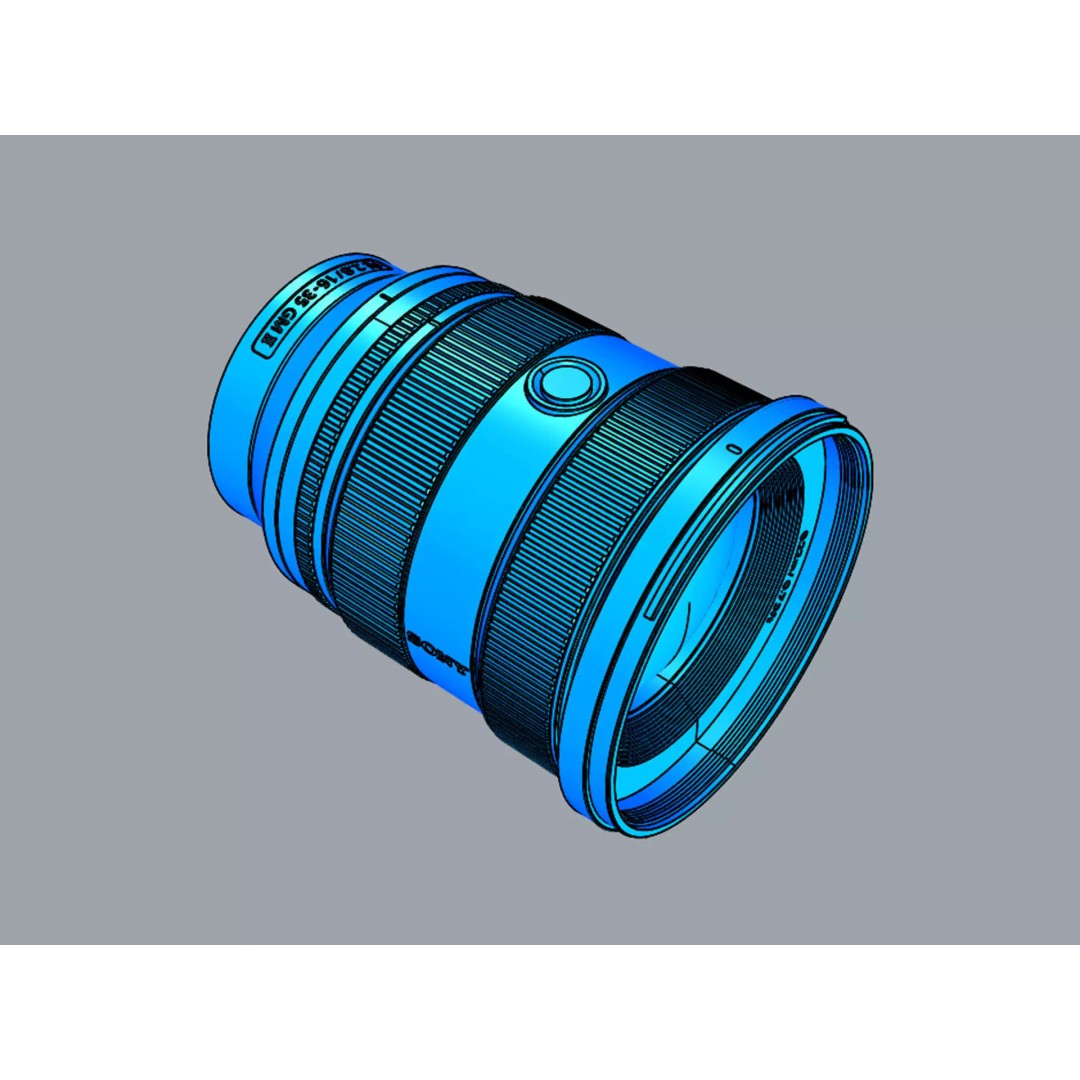 Sony FE 16-35mm f2.8 GM II Lens 3D Model – High Poly PBR Game Asset, FBX - View 16