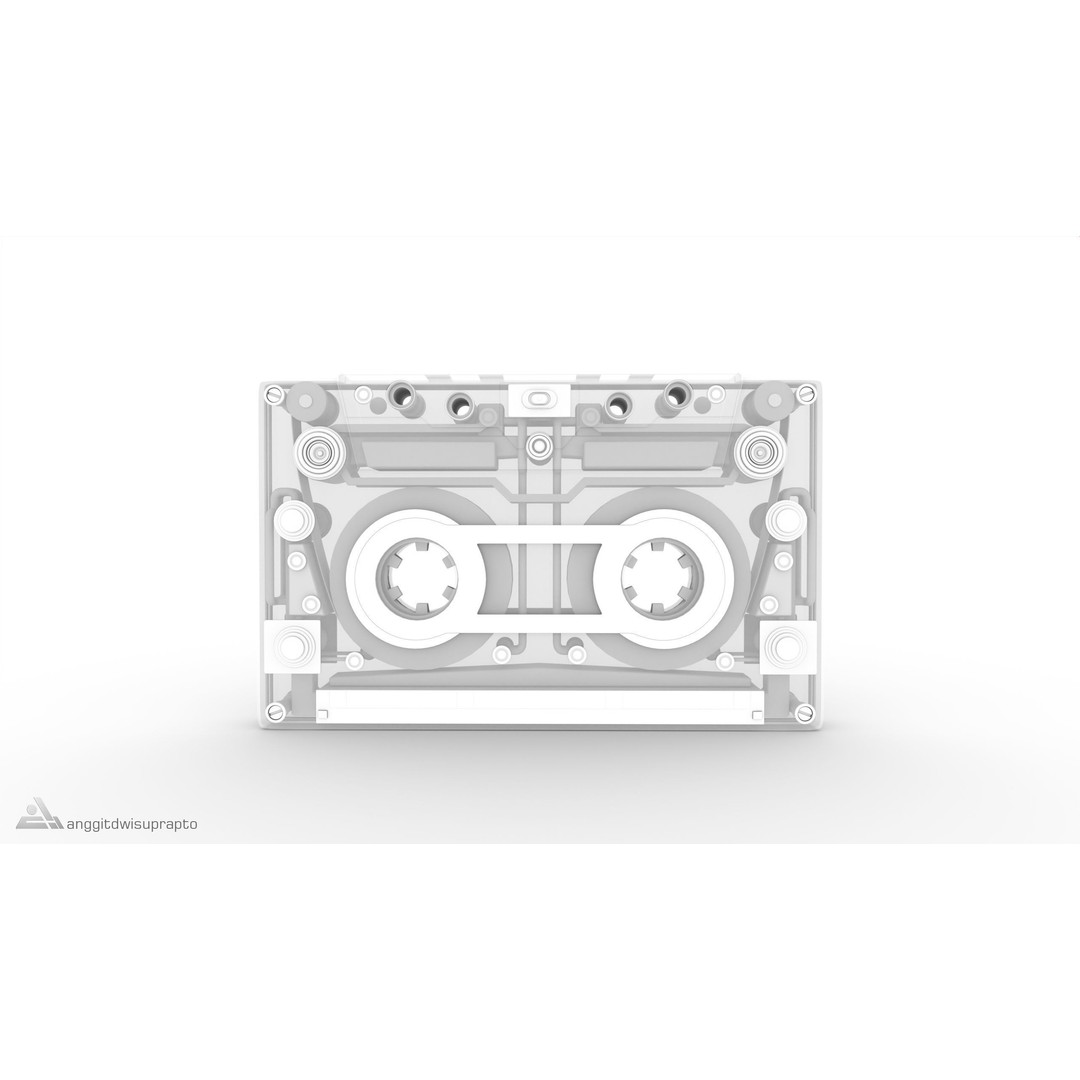 Cassette Player 3D Model – Futuristic Silver Design, FBX, PBR - View 10