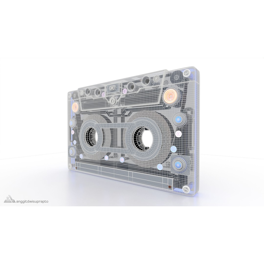 Cassette Player 3D Model – Futuristic Silver Design, FBX, PBR - View 11
