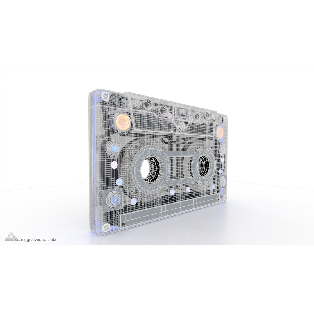 Cassette Player 3D Model – Futuristic Silver Design, FBX, PBR - View 12